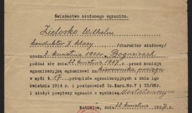 Dokumenty potwierdzające kolejne awansy Wilhelma Zielosko wystawione przez Dyrekcje Kolei Państwowych w Katowicach - Koleje Górnośląskie (lata 1928 - 1934)